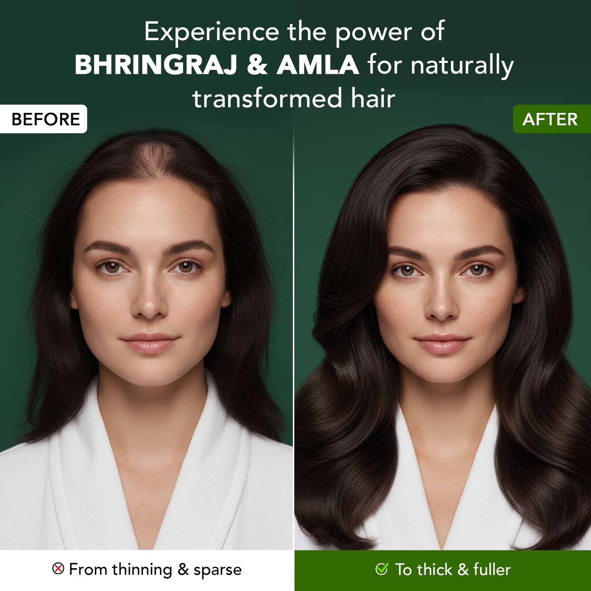 Bhringraj & Amla Hair Oil | Nourishing Scalp & Hair Oil for Dry, Frizzy Hair | Supports Fuller-Looking Hair & Shine | Lightweight Botanical Formula | No Harsh Additives | 6.7 Fl Oz