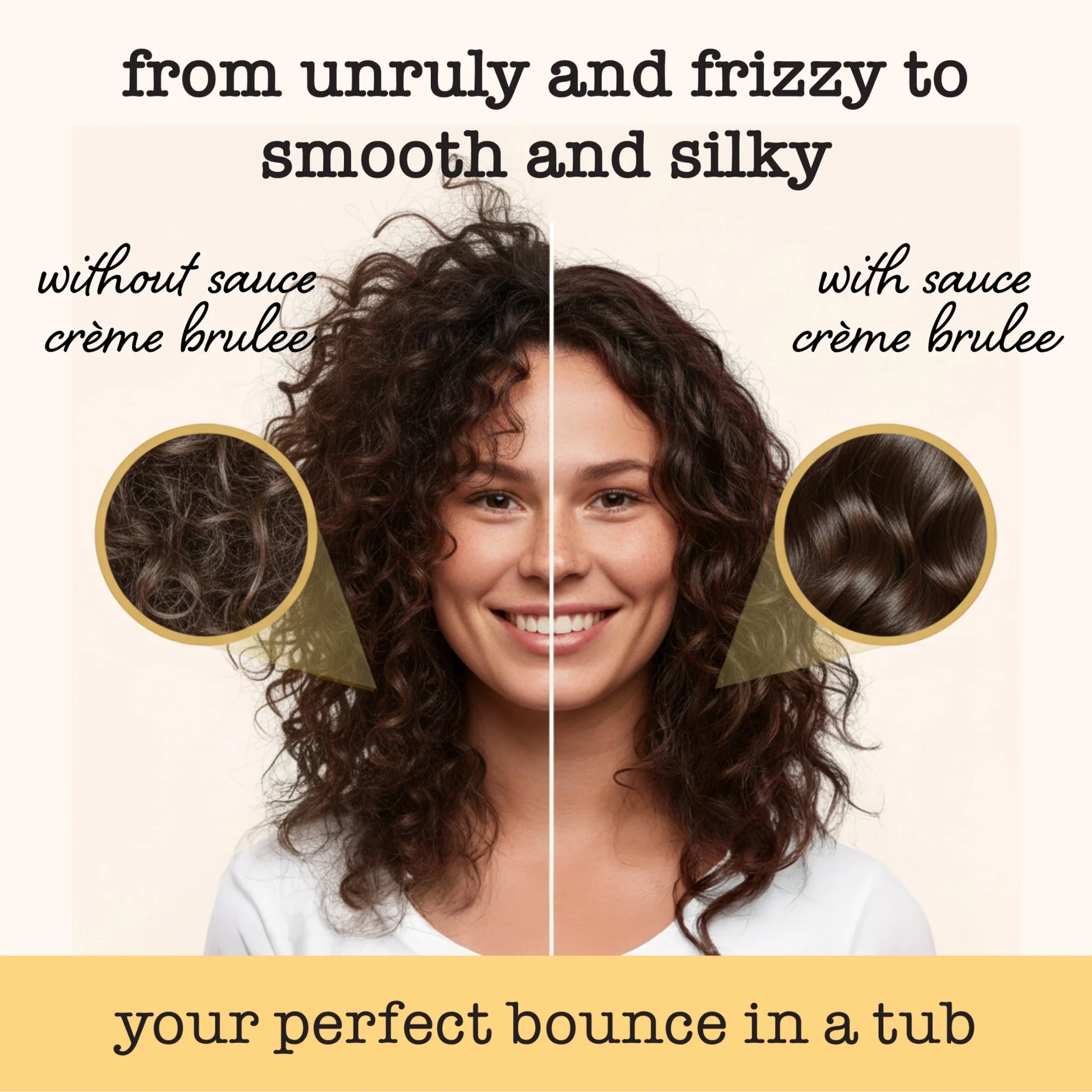 Curly Hair Cream, Crème Brulee Hair Mask with Cocoa Butter, 10.5 Fl Oz.
