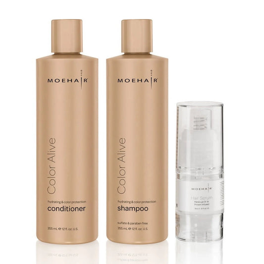 Pack for Colored Hair, Color Alive Shampoo 12 Fl Oz and Conditioner 12 Fl Oz and Hair Serum 3.4 Fl Color Protecting Shampoo | Complete Haircare Solution for Colored Hair