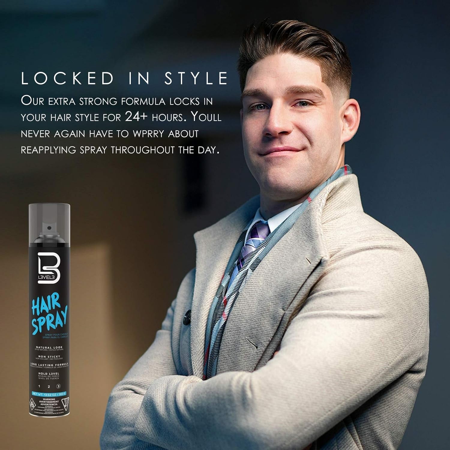 - Level 3 Hair Gel & Hair Spray Kit - Super Strong Hold - Flake Free - Long Lasting Shine - Great for Men and Women - Strong Hold Hair Spray (Hair Gel & Hair Spray)