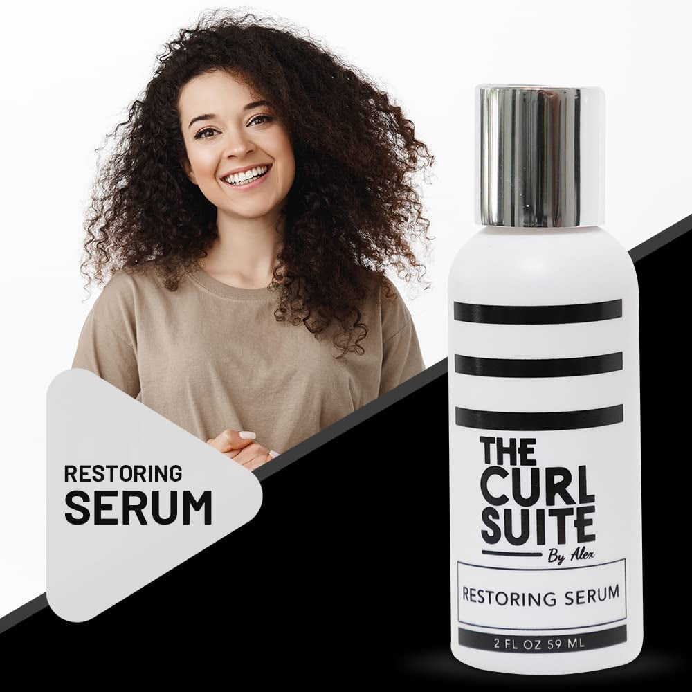 Curly Hair Serum - for Frizzy, Damaged Hair & Hair Growth - with Cocoa & Buriti Extract - for Women, Men & Kids (2 Fl Oz.)