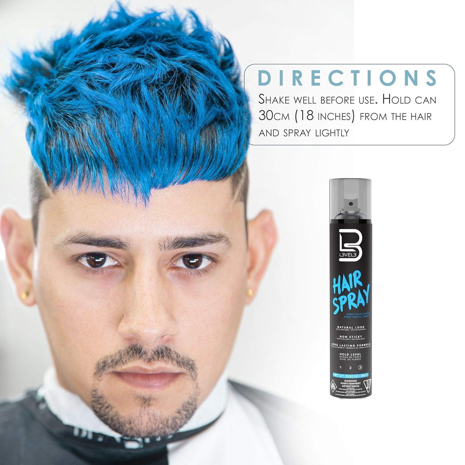 - Level 3 Hair Gel & Hair Spray Kit - Super Strong Hold - Flake Free - Long Lasting Shine - Great for Men and Women - Strong Hold Hair Spray (Hair Gel & Hair Spray)