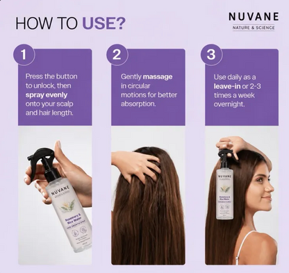Nuvane Growth Hair Spray | Made with 100% Natural Extracts | 6.76 Fl Oz / 200 Ml