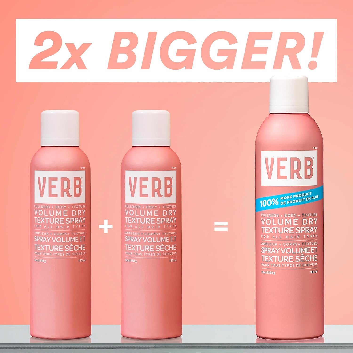 VERB Volume Dry Texture Spray- Boosts Volume, Adds Fullness & Weightless Grit - Sulfate, Paraben and Gluten Free