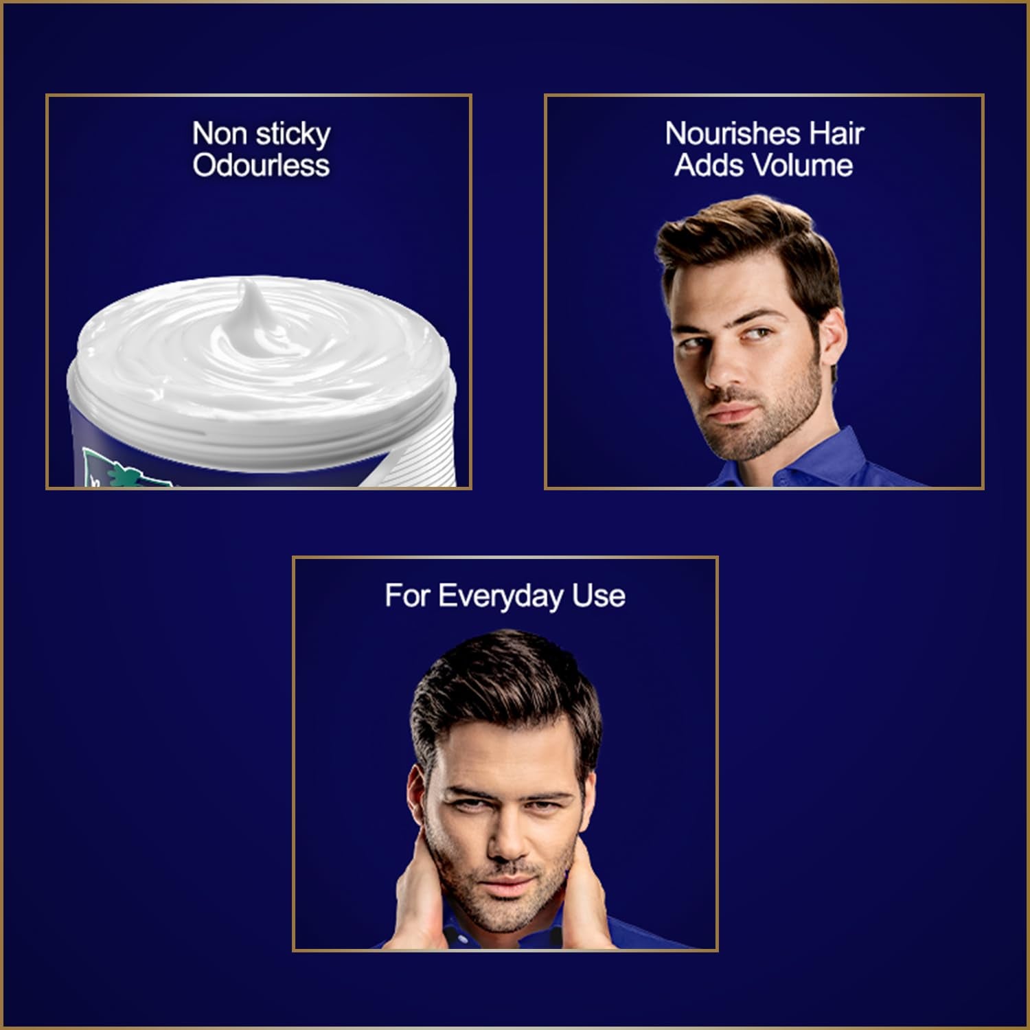 Hair Cream for Men |Hair Cream after Shower |Goodness of Coconut| Moisturizes & Strengthens Hair| for Soft, Smooth Hair| Non Sticky | 3.3 Fl.Oz.