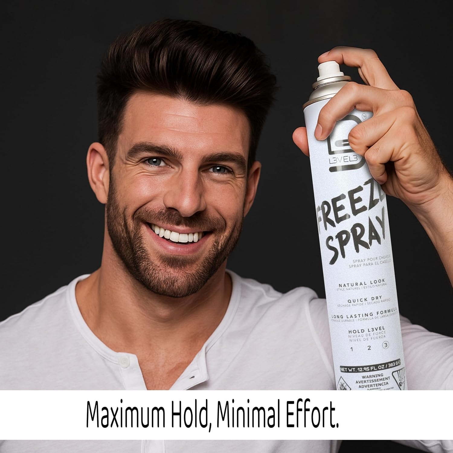 Level 3 Hair Spray - Long Lasting and Strong Hold Hair Spray (12.95 Oz)