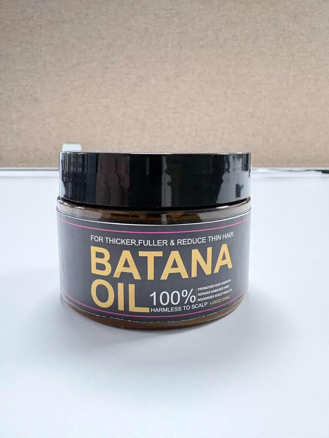 Batana Oil for Hair Growth, 100% Natural Pure Batana Oil Paste from Dr. Sebi Honduras, Prevents Hair Loss, Enhances Thickness, Organic Raw Scalp Mask for Women & Men (4.05 Oz)