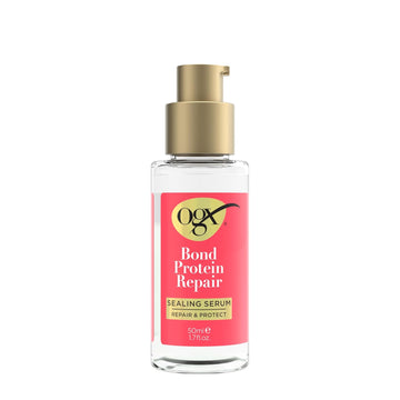 OGX Repair & Protect Bond Protein Repair Sealing Hair Serum, Formulated without Parabens, Frizz Treatment, 1.7 Fl. Oz