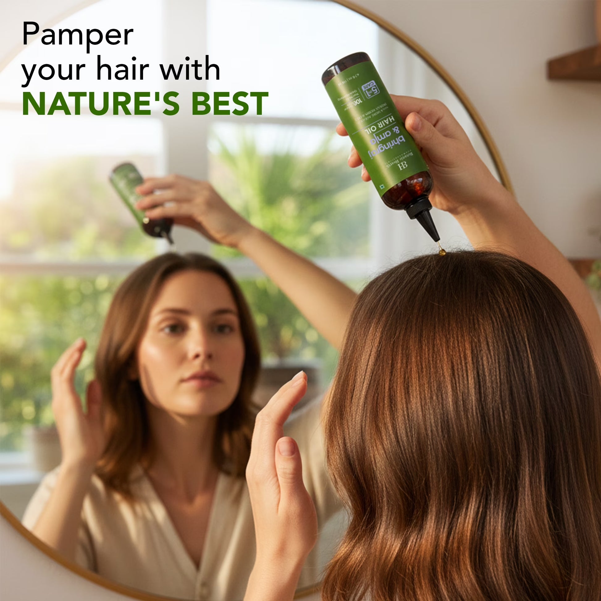 Bhringraj & Amla Hair Oil | Nourishing Scalp & Hair Oil for Dry, Frizzy Hair | Supports Fuller-Looking Hair & Shine | Lightweight Botanical Formula | No Harsh Additives | 6.7 Fl Oz