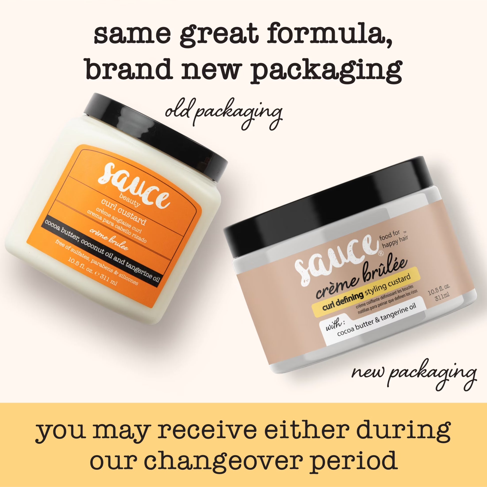Curly Hair Cream, Crème Brulee Hair Mask with Cocoa Butter, 10.5 Fl Oz.