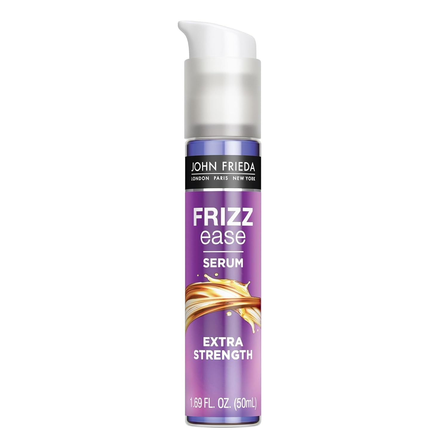 Frizz Ease Extra Strength Hair Serum, Instantly Smooths for Healthy, Hydrated, Frizz-Free Hair, for Thick and Coarse Hair, with Argan, Coconut, and Moringa Oil for Heat Protection, 1.69 Oz