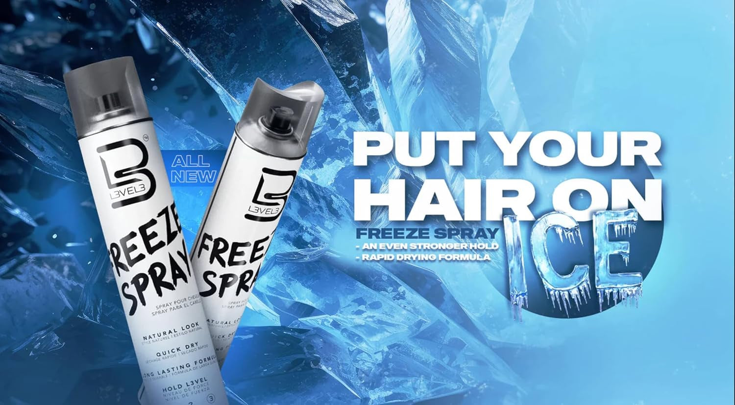 Level 3 Hair Spray - Long Lasting and Strong Hold Hair Spray (12.95 Oz)