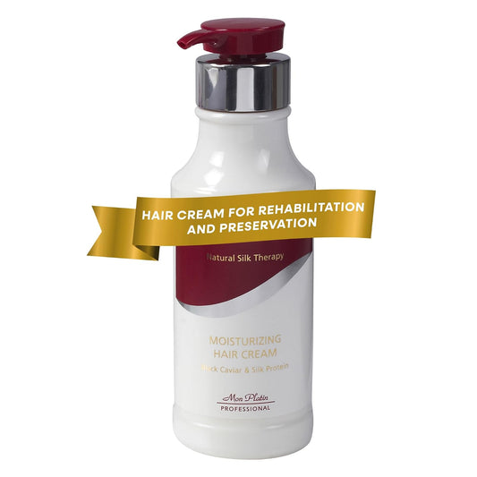 Black Caviar Hair Cream, Luxurious Nourishing Styling Cream for Smooth & Shiny Hair, Ultimate Hair Care, Hair Styling Cream with Silk Protein & Antioxidant 400Ml